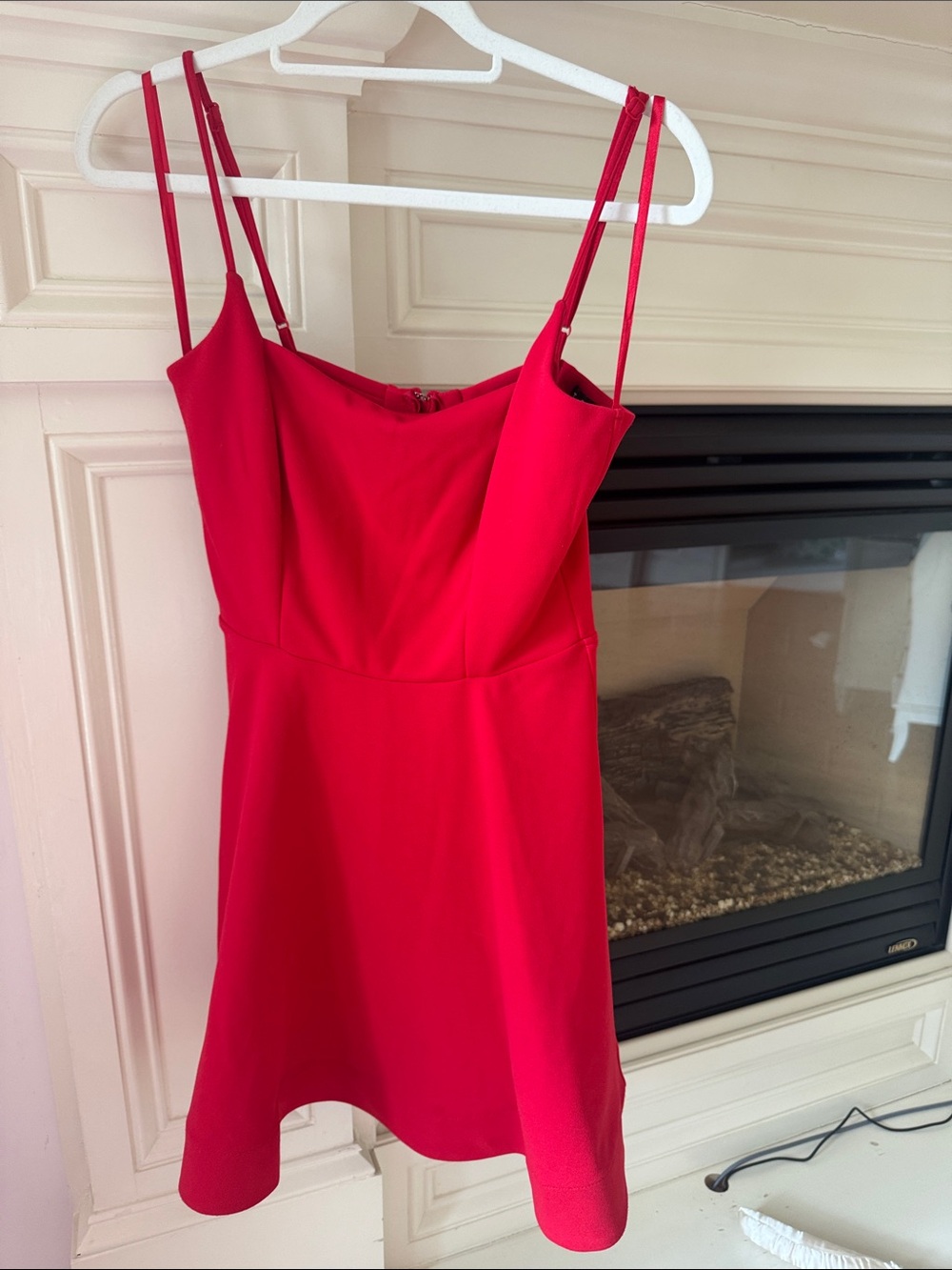 Trixxi Bright Red Double Strap Cami Top Dress